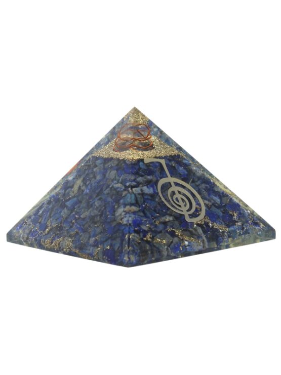 Orgonite pyramide Lapis lazuli symbole reiki