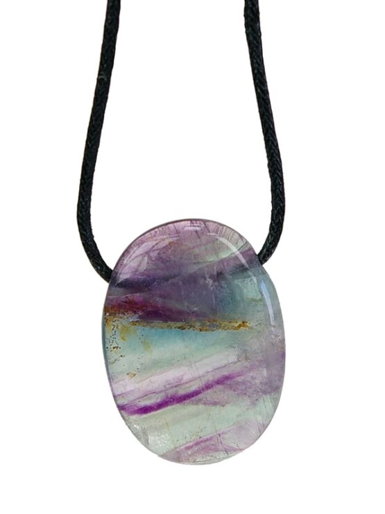 Fluorite arc en ciel pendentif