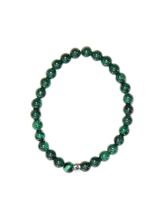 Malachite bracelet boules 6mm