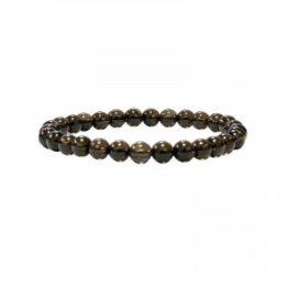 Quartz fumé bracelet boules 6mm