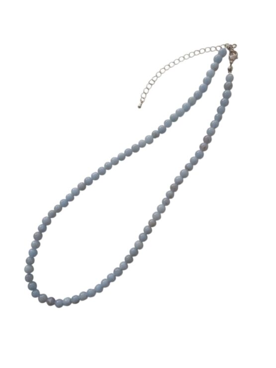 Angélite collier boules 6mm