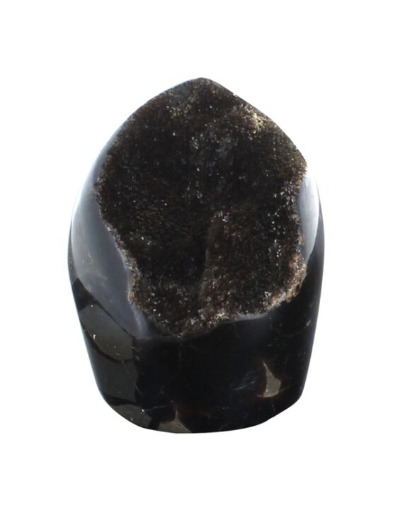 Septaria noire morceau poli 300grs