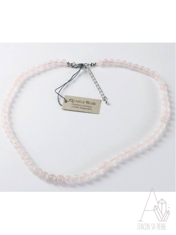 collier quartz rose