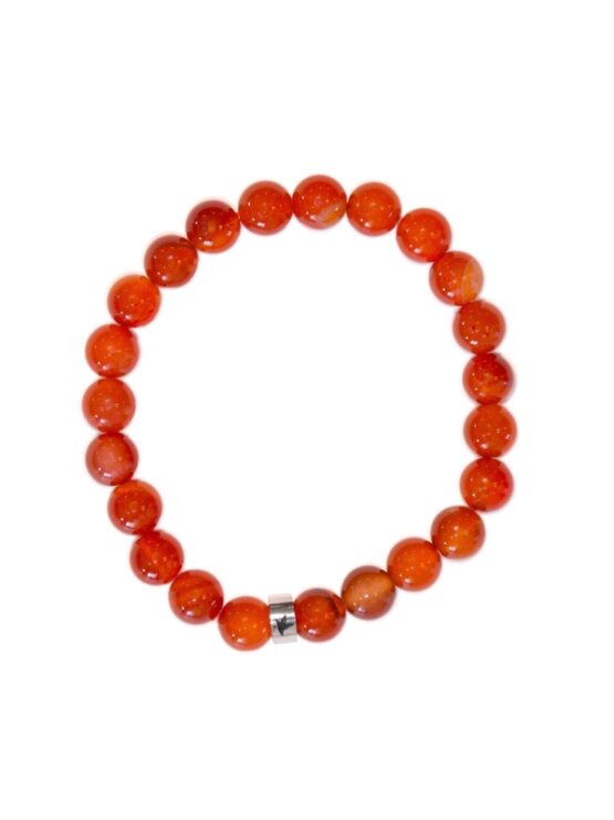 Cornaline bracelet boules 8mm