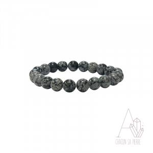 obsidienne neige bracelet