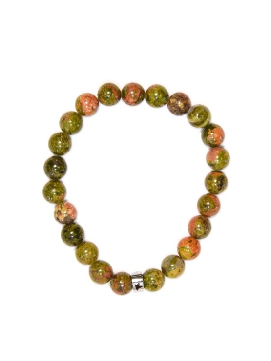 Unakite bracelet boules 8mm
