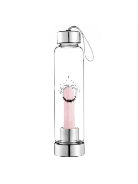 Bouteille avec Quartz rose
