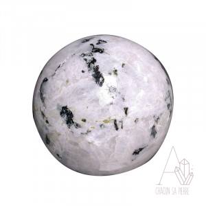 pierre de lune blanche sphère