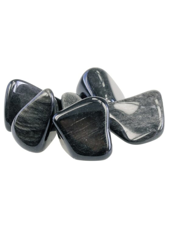 Obsidienne argentée pierre roulée