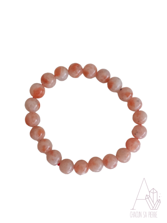 Pierre du soleil bracelet boules 8mm