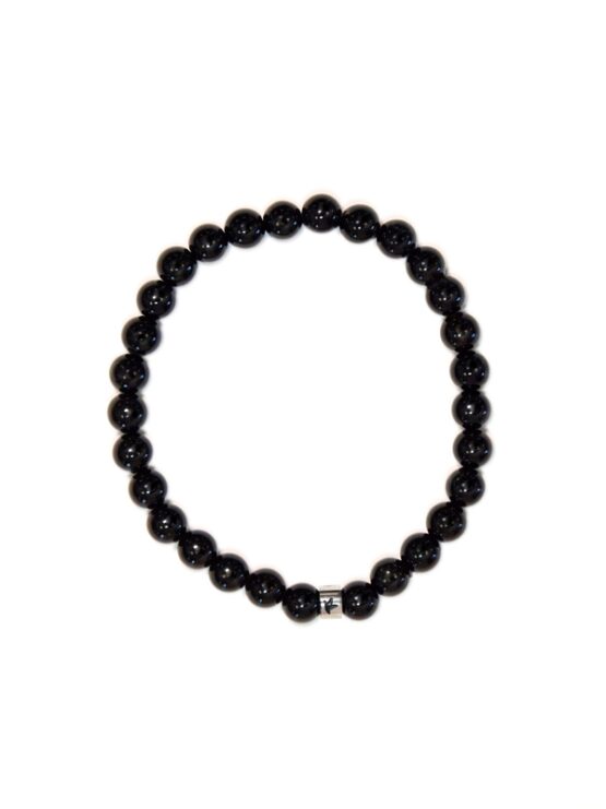 Onyx noir bracelet boules 6mm