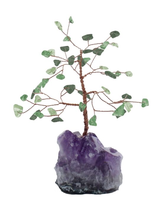 Arbre Aventurine sur druse d'Améthyste