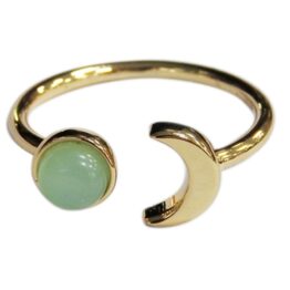 Bague Aigue marine lune