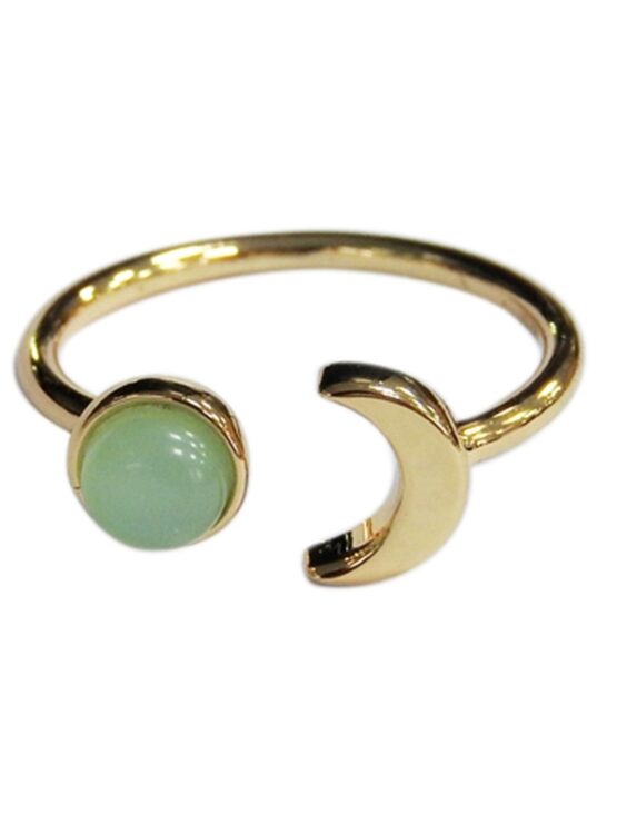 Bague Aigue marine lune