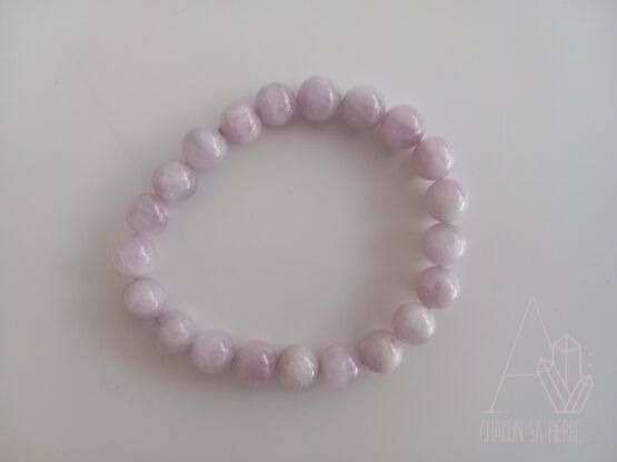 Kunzite bracelet boules 8mm