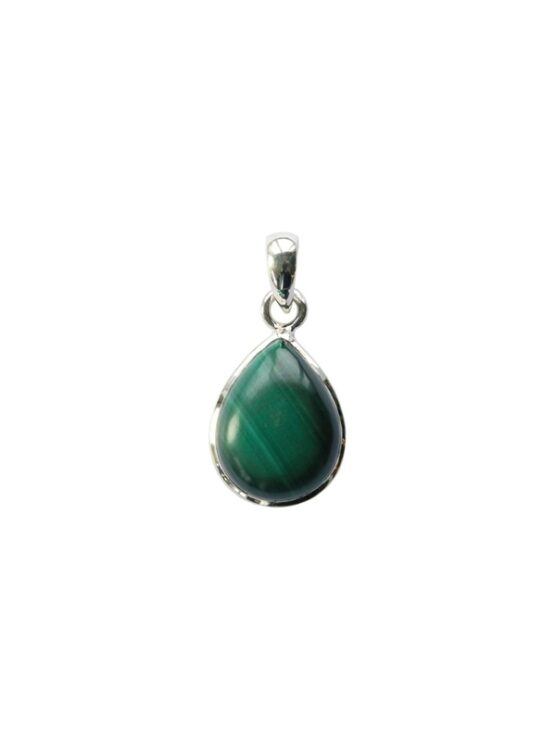 Malachite pendentif argent (petit)