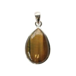 Œil du tigre pendentif argent (grand)