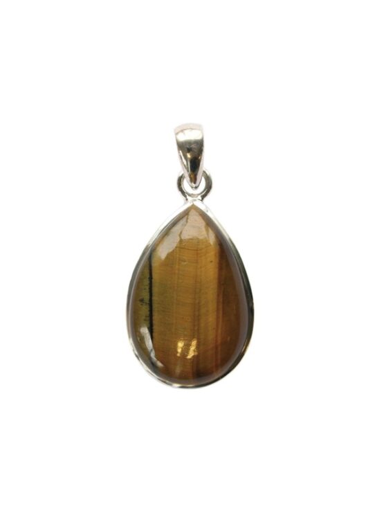 Œil du tigre pendentif argent (grand)
