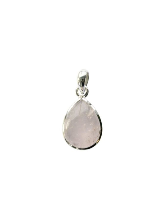 Quartz rose pendentif argent (petit)