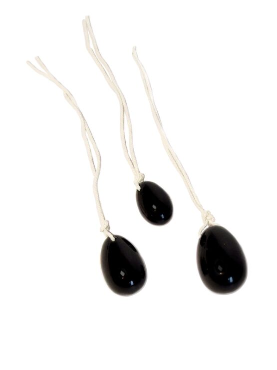 Obsidienne noire œuf de Yoni (grand)