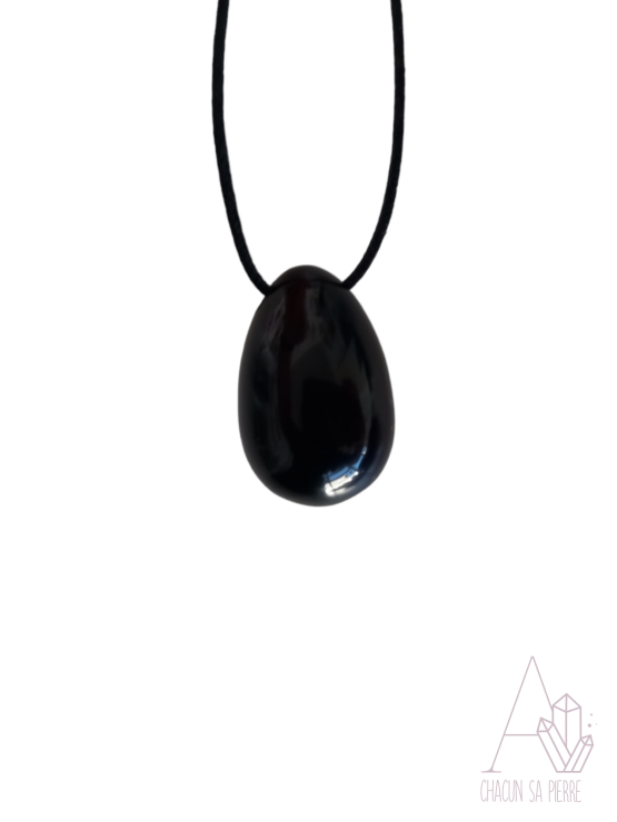 Obsidienne noire oeuf de Yoni (moyen)