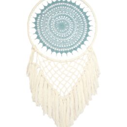 Attrape-rêves macramé bleu-vert