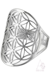 Bague Fleur de vie acier inoxydable