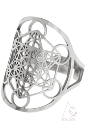 Bague Fleur de vie acier inoxydable