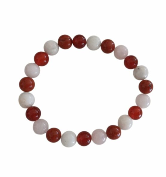 Bracelet Fécondité/Grossesse (Pierre de lune/Cornaline/Quartz rose/Jaspe rouge)