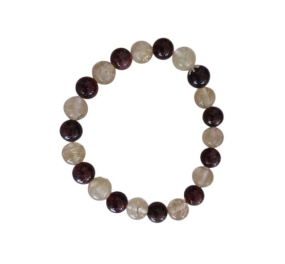 Bracelet Confiance et Réussite (Citrine/Grenat)