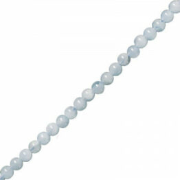 Aigue marine collier boules 6mm