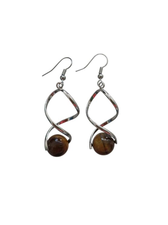 Œil du tigre boules d'oreilles boule 10mm
