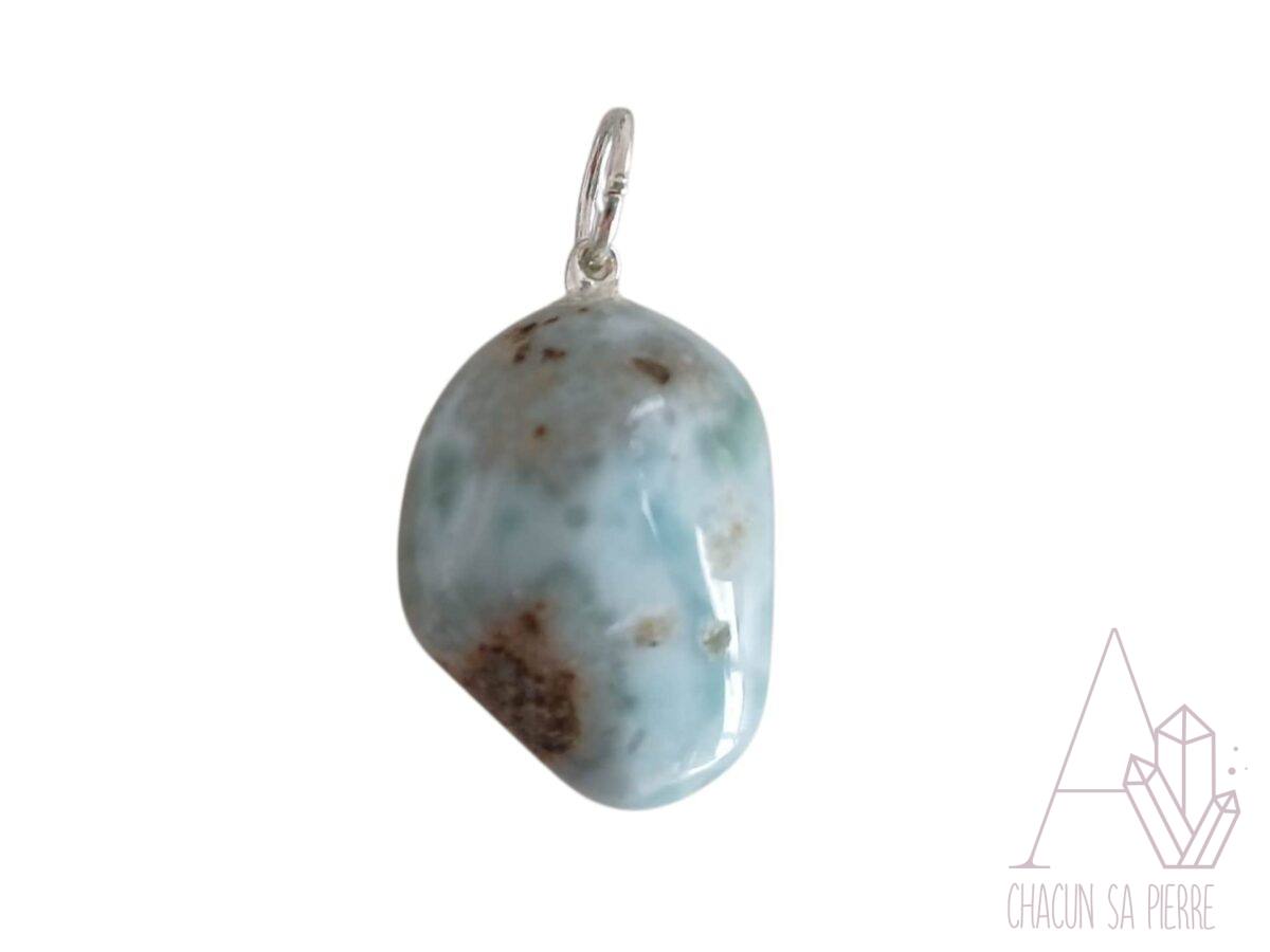 larimar pendentif pierre roulée