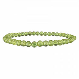 Péridot bracelet boules 4mm