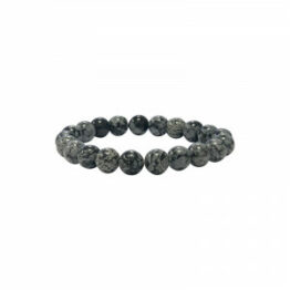 Obsidienne neige bracelet boules 8mm