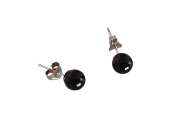 Onyx boucles d'oreilles puces 6mm