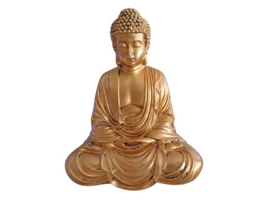 Statuette Bouddha doré ouvert sur le monde
