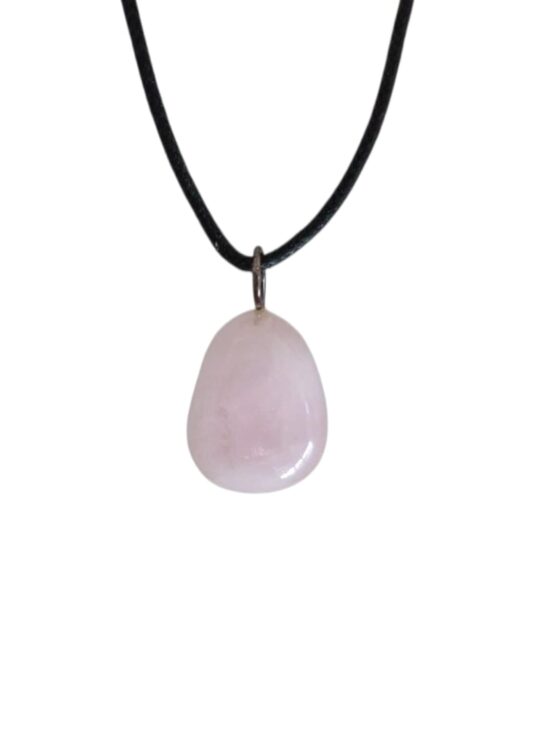 Quartz rose pendentif pierre roulée
