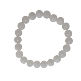 Jade blanc bracelet boules 8mm