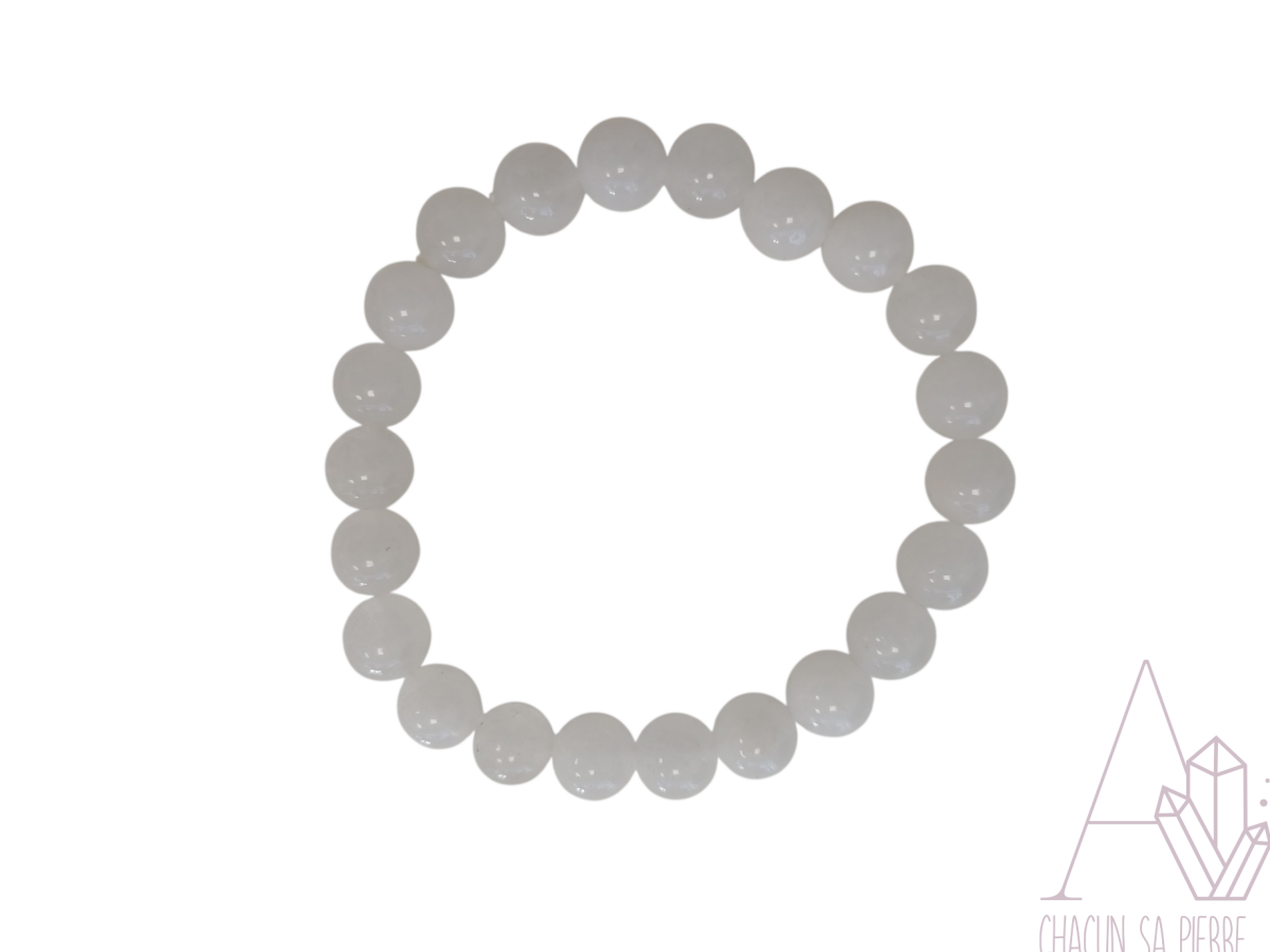 jade blanc bracelet 8mm