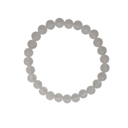 Jade blanc bracelet boules 6mm