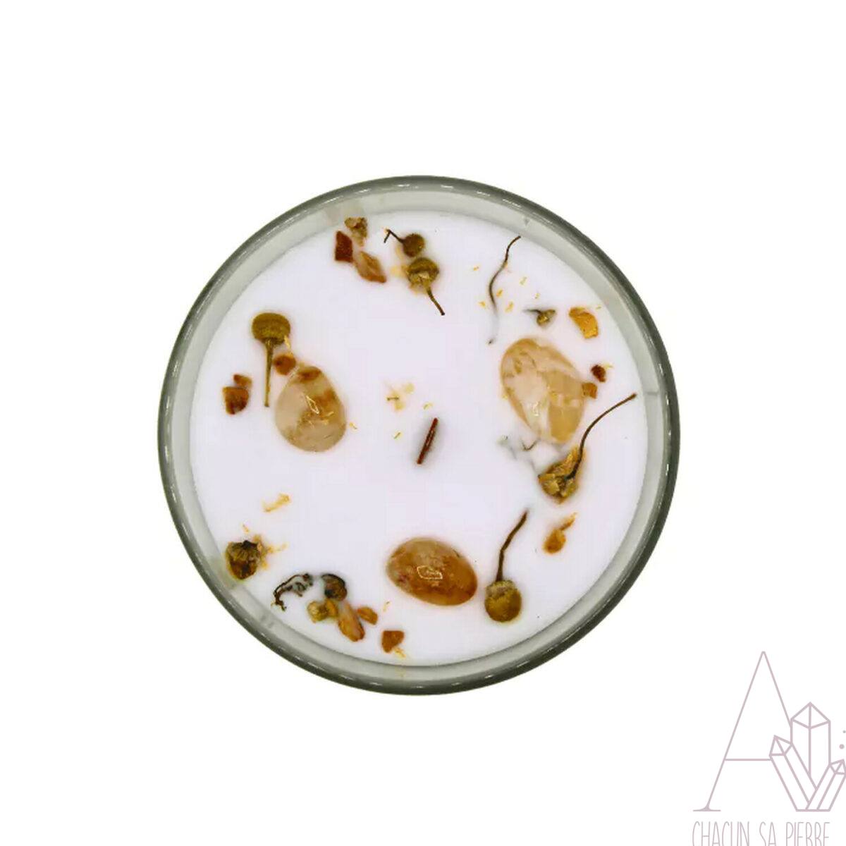 Bougie Positivité (Citrine chauffé et thé vert) – Image 2