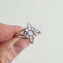 Nœud de sorcière bague argent
