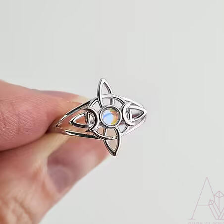 Nœud de sorcière bague argent