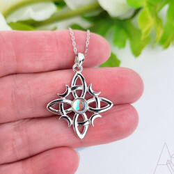 Nœud de sorcière pendentif argent